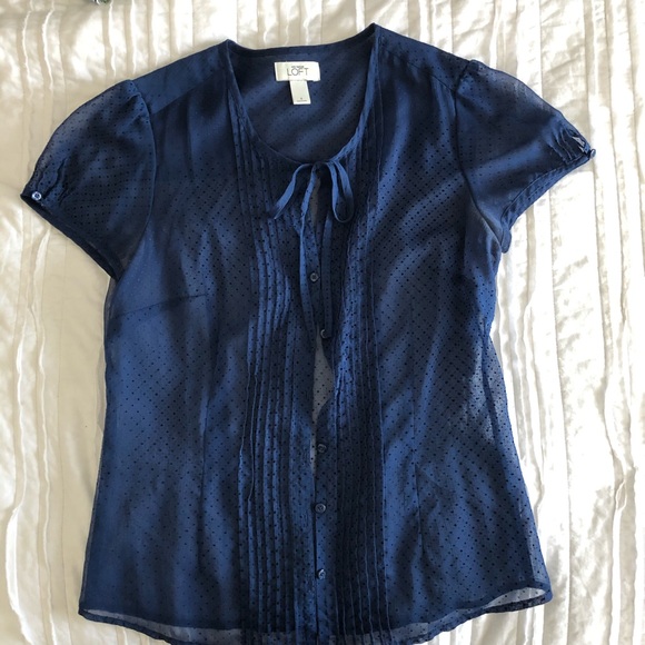 Decorative navy shell for cami - Picture 1 of 5